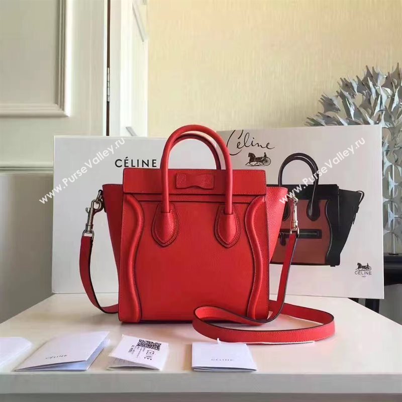 Celine nano Boston red bag 4567