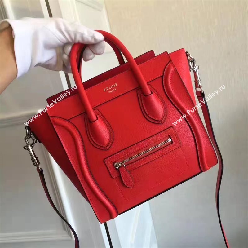 Celine nano Boston red bag 4567