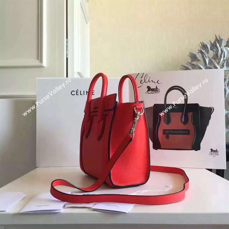Celine nano Boston red bag 4567