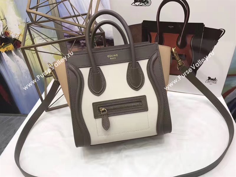 Celine nano tan Boston white bag 4569