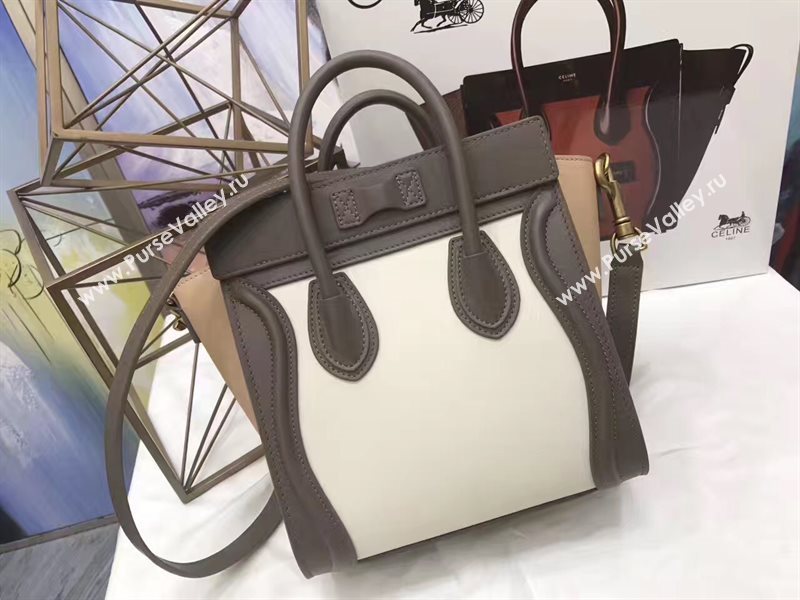 Celine nano tan Boston white bag 4569