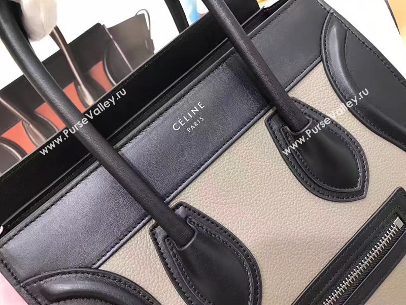 Celine medium black gray Boston pink bag 4570