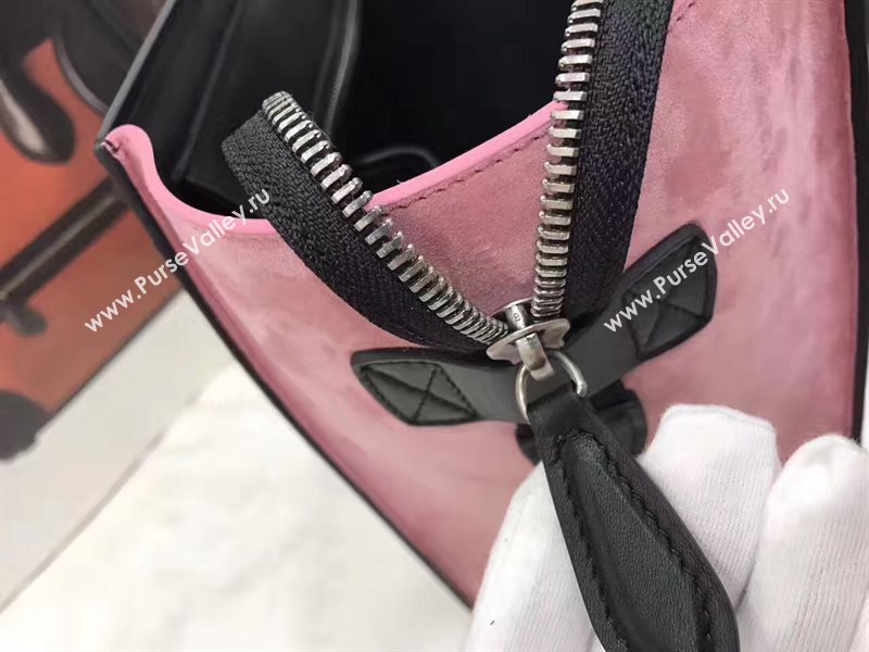Celine medium black gray Boston pink bag 4570