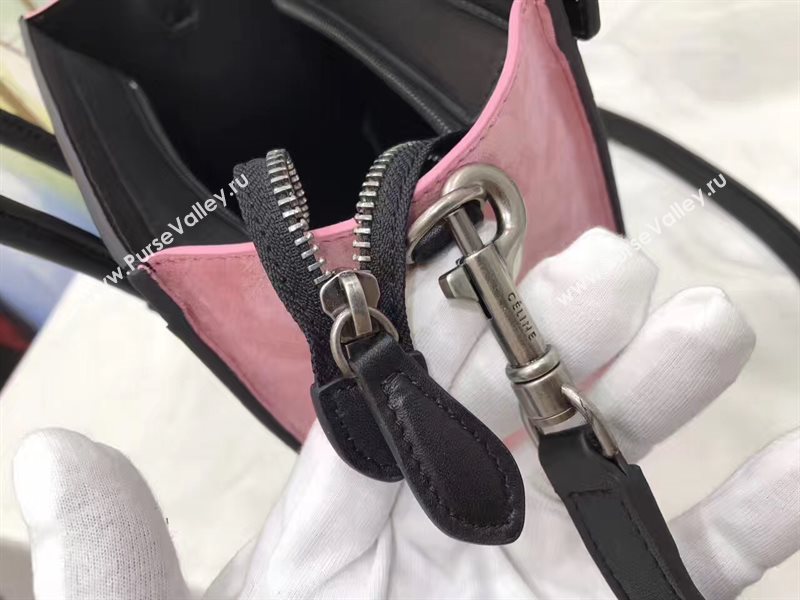 Celine nano tri black gray Boston pink bag 4571