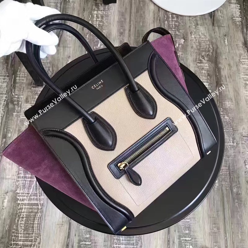 Celine medium tri black Boston cream bag 4573
