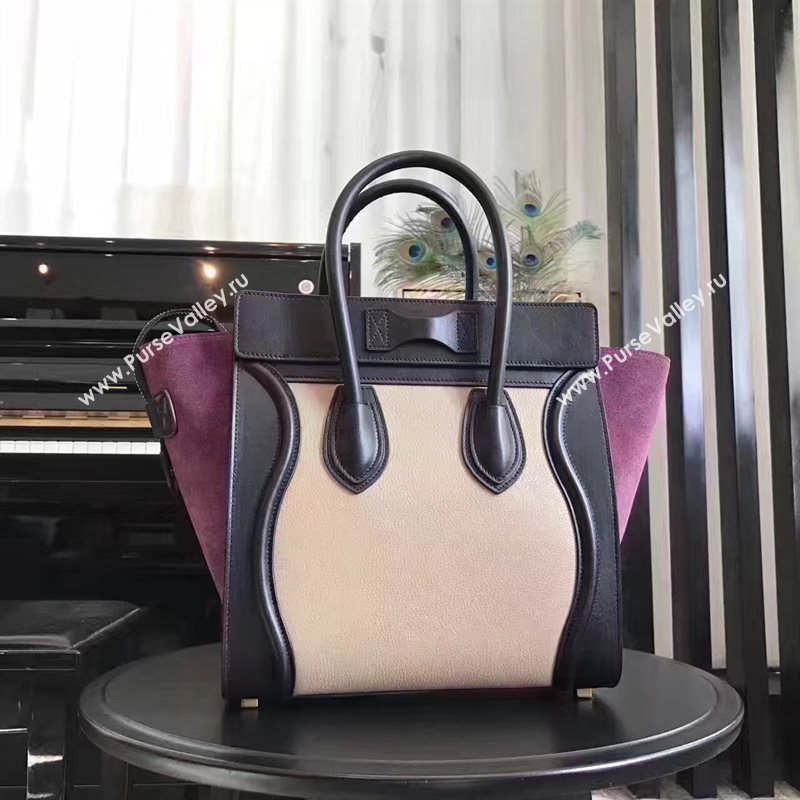 Celine medium tri black Boston cream bag 4573