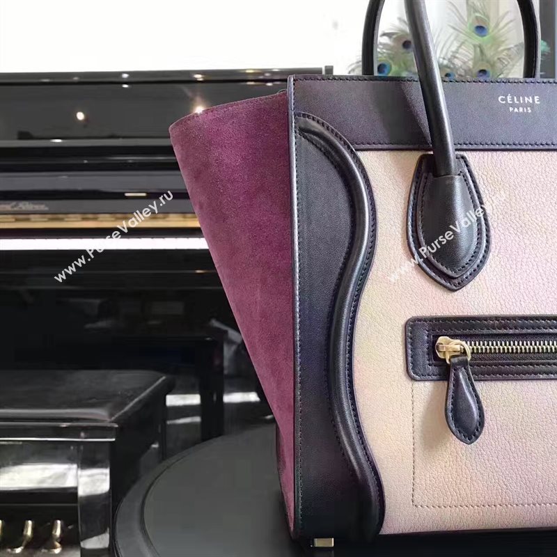 Celine medium tri black Boston cream bag 4573