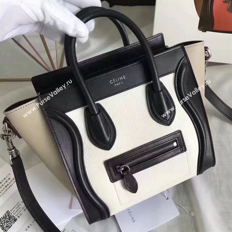 Celine nano tri black Boston cream bag 4574
