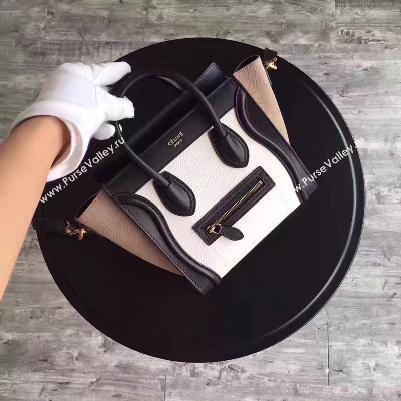 Celine nano tri black Boston cream bag 4575