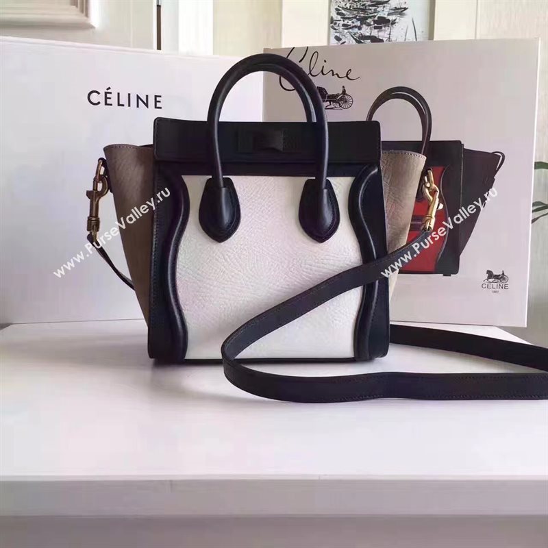 Celine nano tri black Boston cream bag 4575