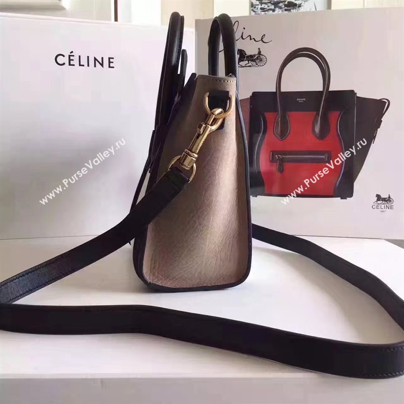 Celine nano tri black Boston cream bag 4575