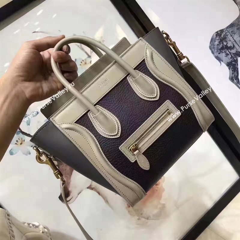 Celine nano black Boston gray bag 4576