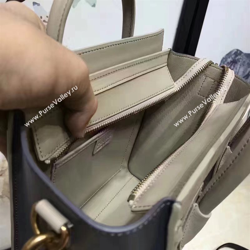 Celine nano black Boston gray bag 4576