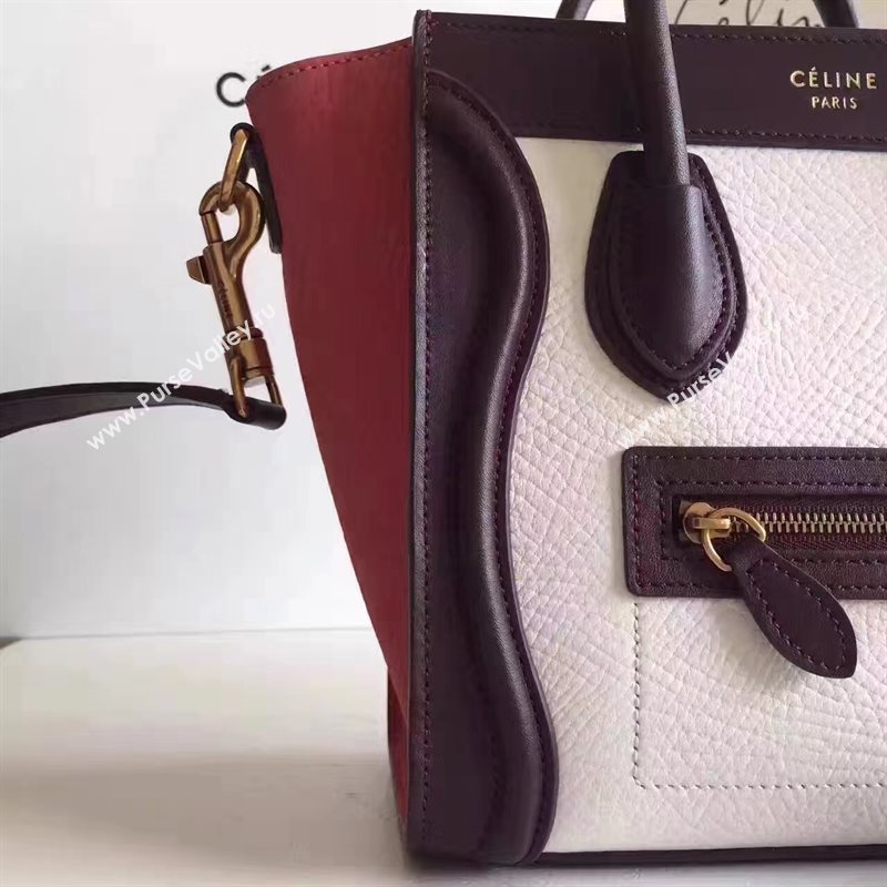Celine nano black v Boston white bag 4577