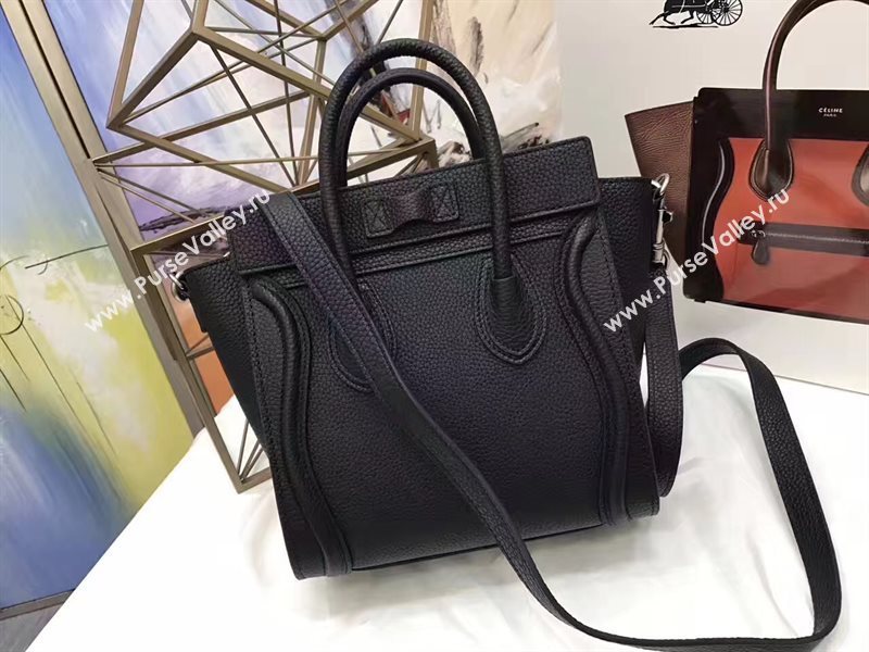 Celine nano grain Boston black bag 4582