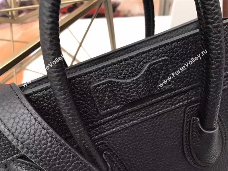 Celine nano grain Boston black bag 4582