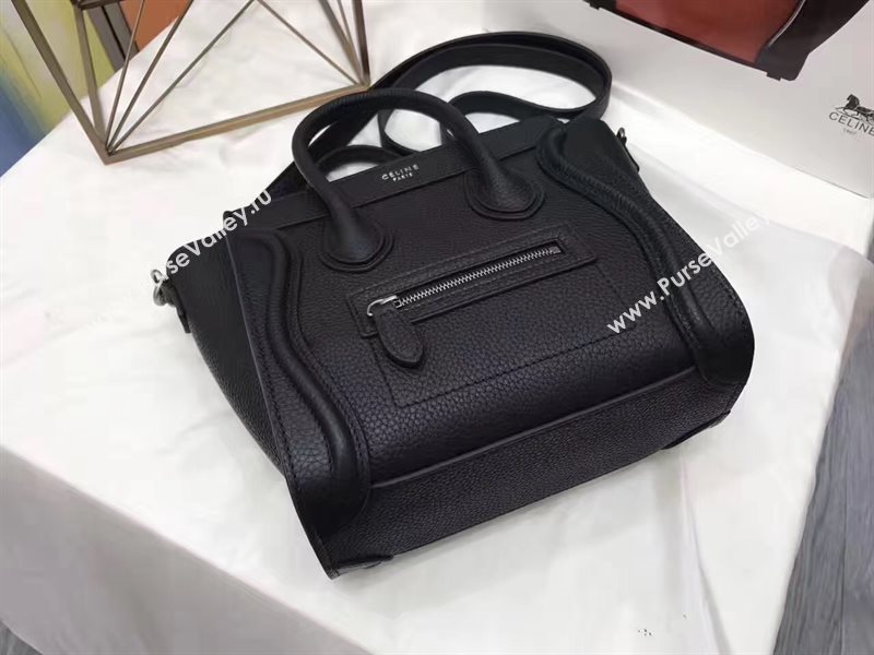 Celine nano grain Boston black bag 4582