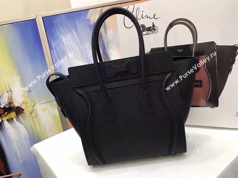 Celine medium caviar Boston black bag 4583