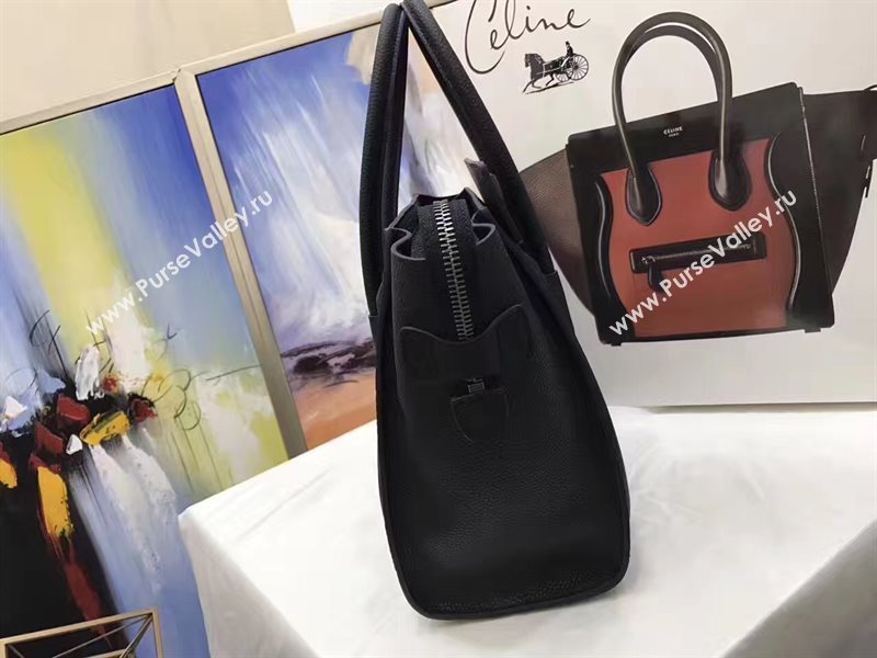 Celine medium caviar Boston black bag 4583