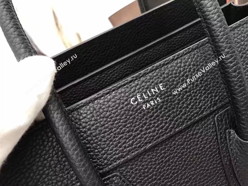 Celine medium caviar Boston black bag 4583