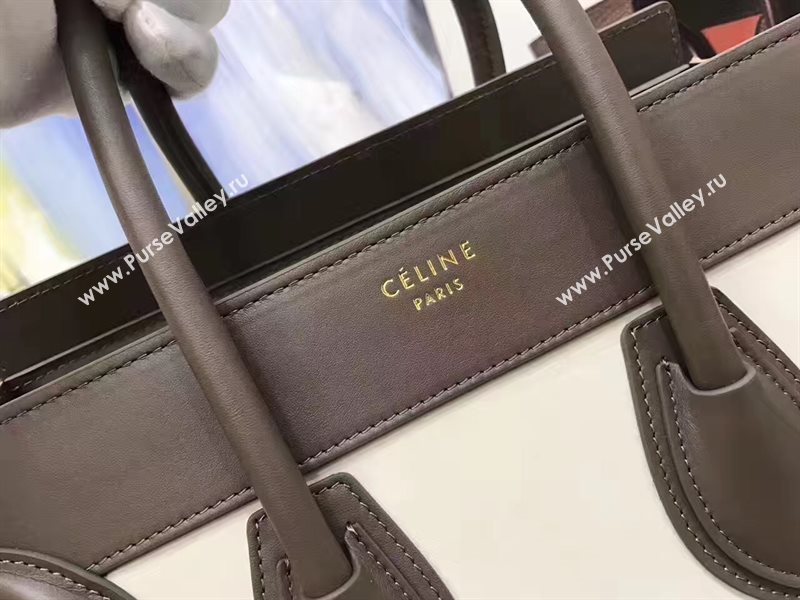 Celine medium tan Boston white bag 4584