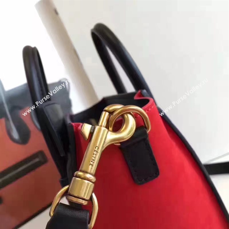Celine nano black tan Boston red bag 4585