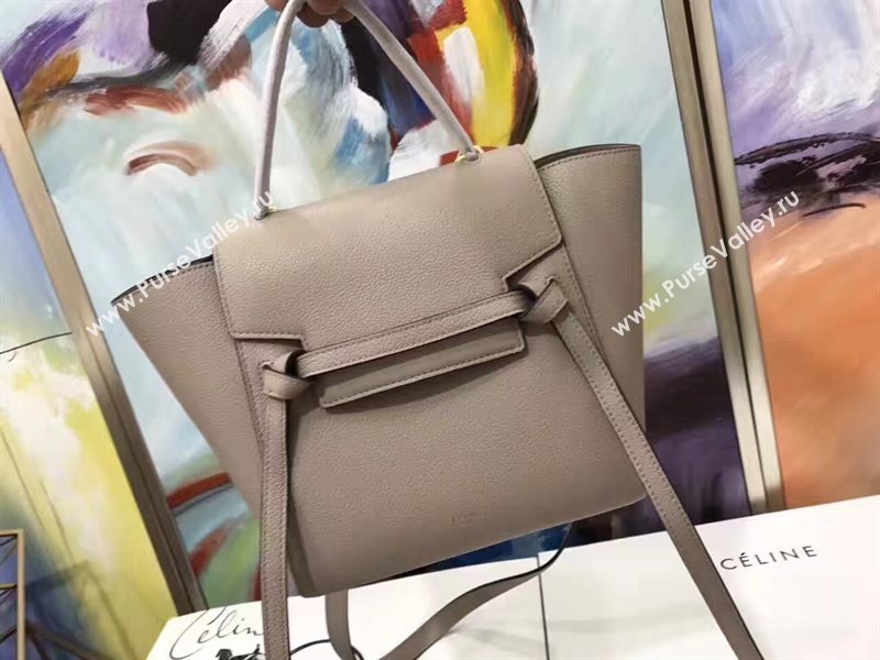 Celine small grain belt gray bag 4586