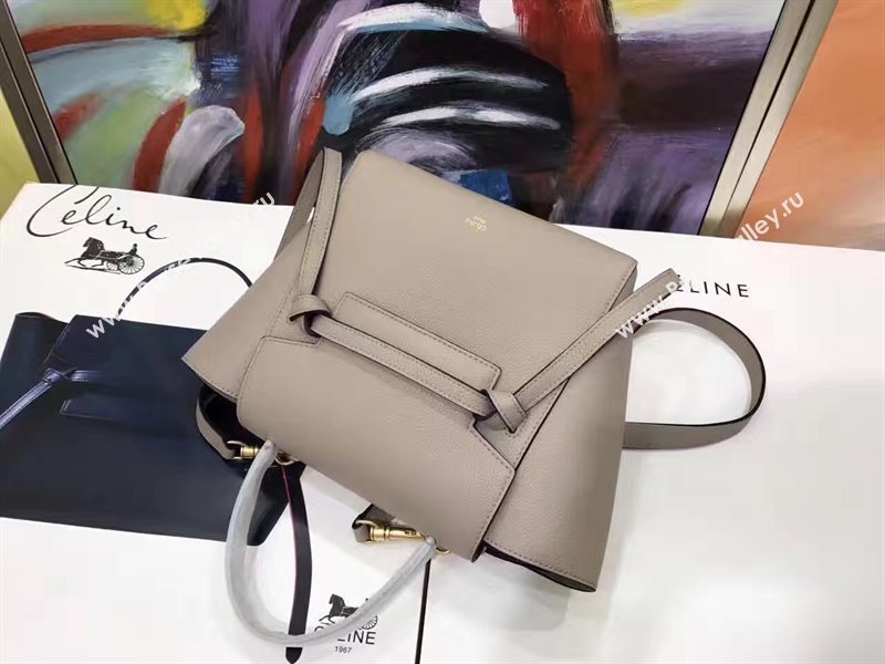 Celine small grain belt gray bag 4586
