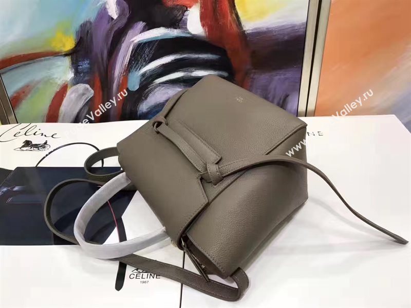Celine small navy belt gray bag 4587