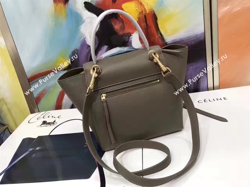 Celine small navy belt gray bag 4587