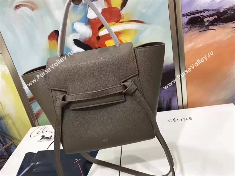 Celine small navy belt gray bag 4587