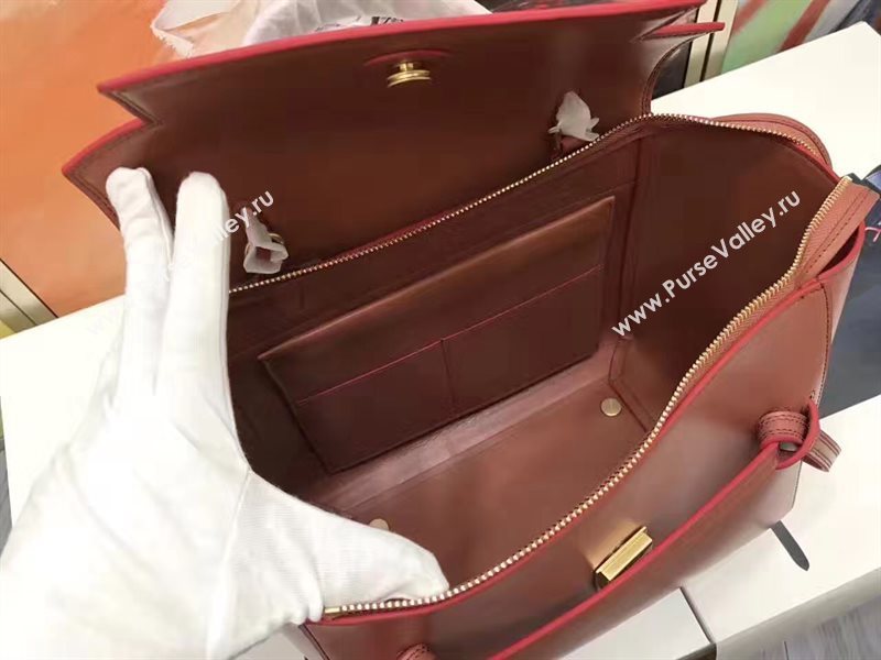 Celine medium belt wine bag 4591