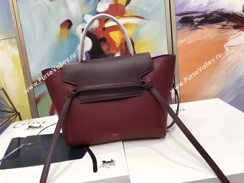 Celine medium wine belt coffee bag 4592