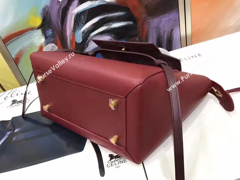 Celine medium wine belt coffee bag 4592