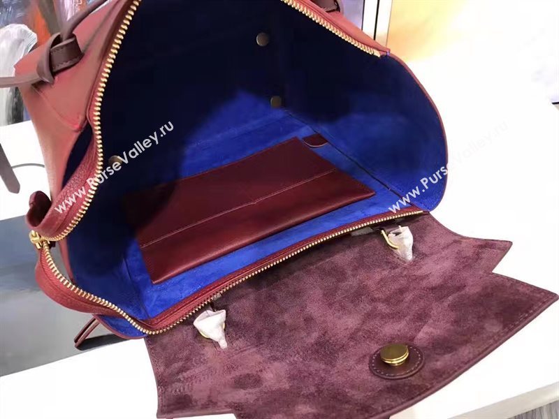 Celine medium wine belt coffee bag 4592