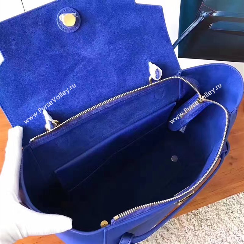 Celine medium grain belt blue bag 4594