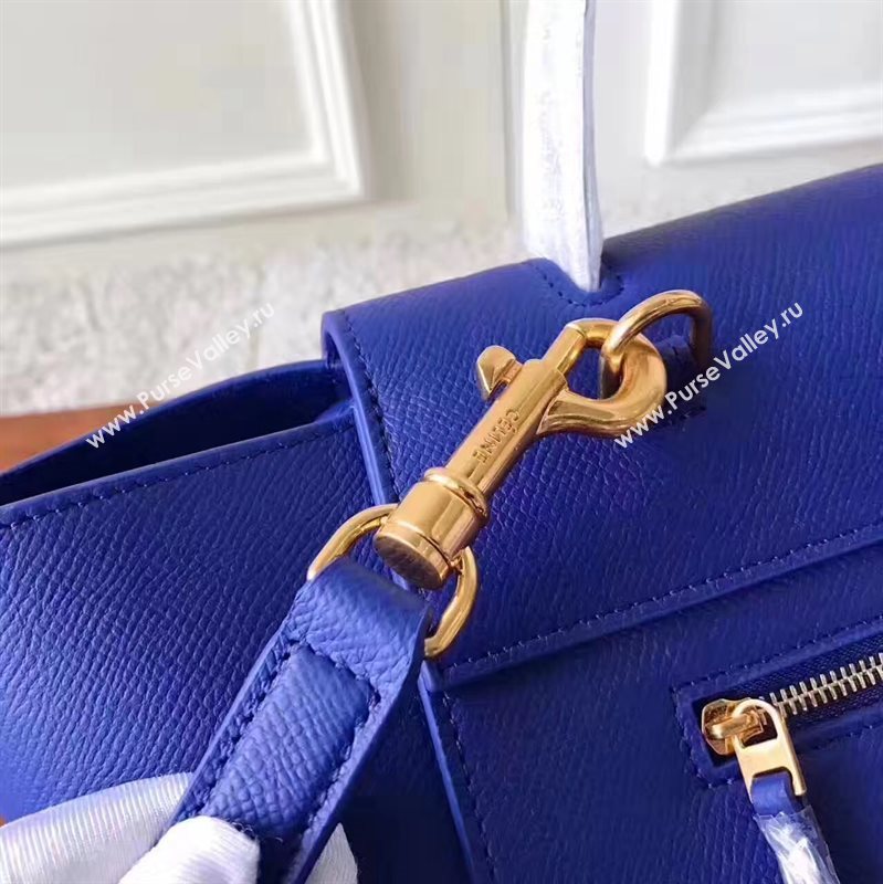 Celine medium grain belt blue bag 4594