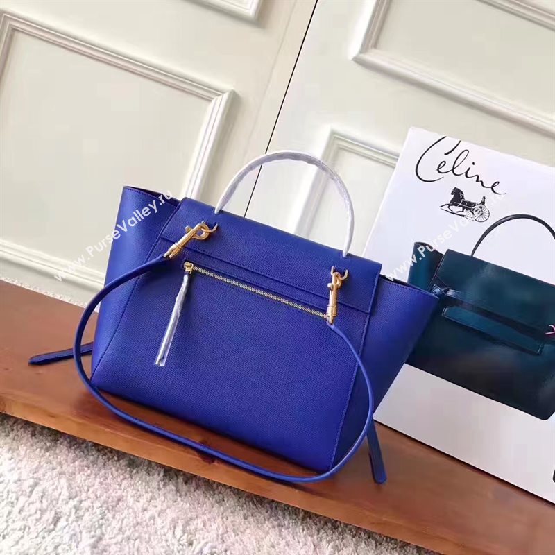 Celine medium grain belt blue bag 4594