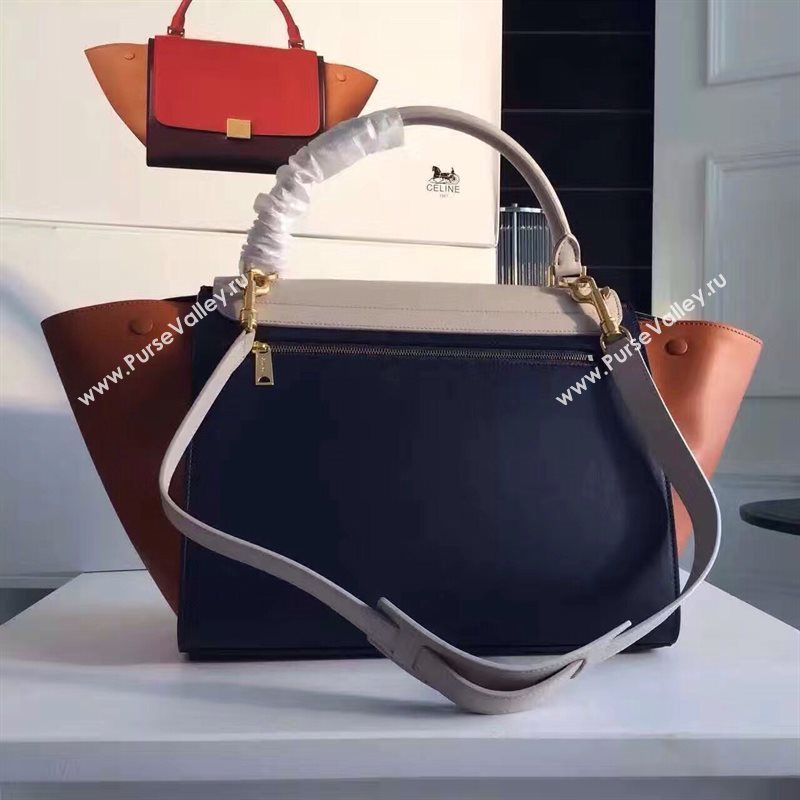 Celine tri-colors cream Trapeze tan bag 4500