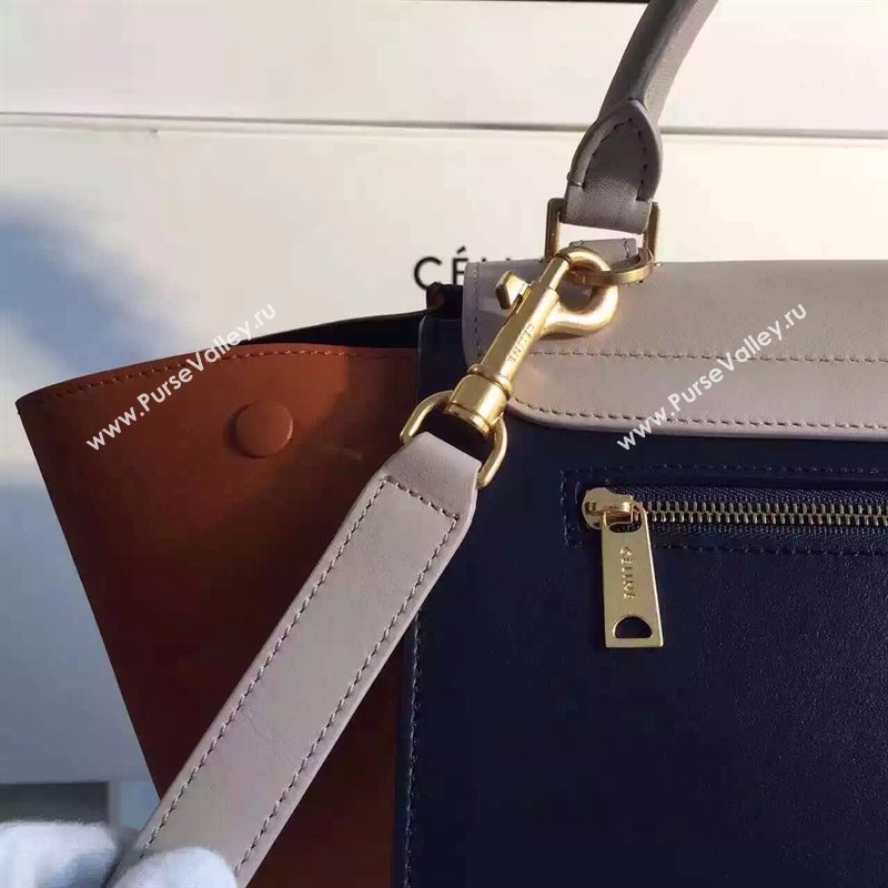 Celine tri-colors cream Trapeze tan bag 4500