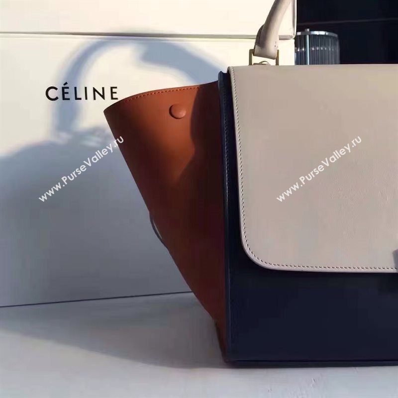 Celine tri-colors cream Trapeze tan bag 4500