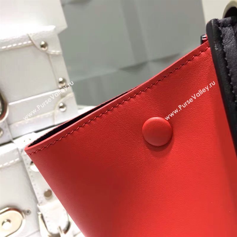 Celine tri-colors black v Trapeze red bag 4502