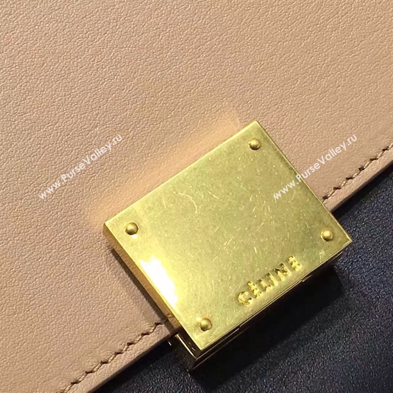 Celine tri-colors tan Trapeze black bag 4503