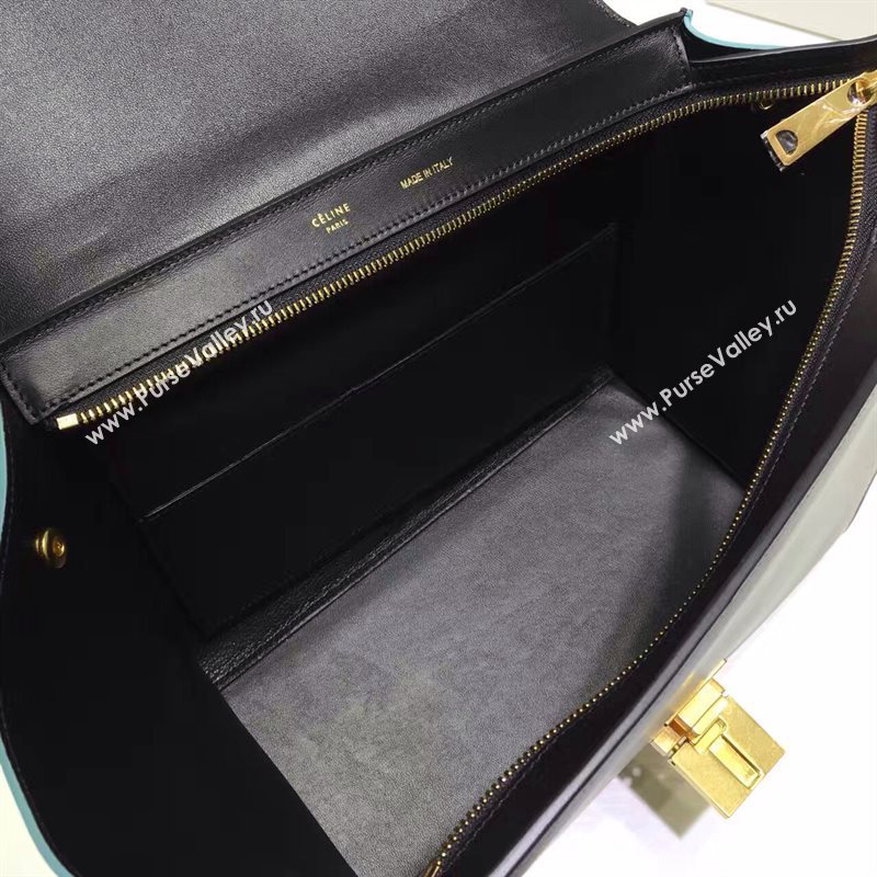 Celine tri-colors tan Trapeze black bag 4503