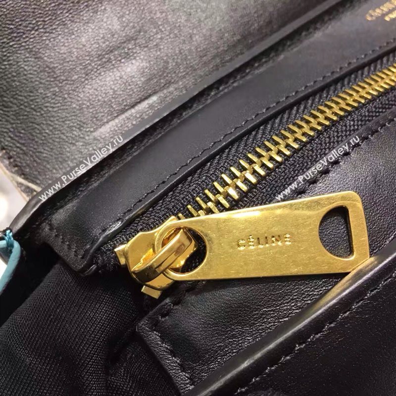 Celine tri-colors tan Trapeze black bag 4503