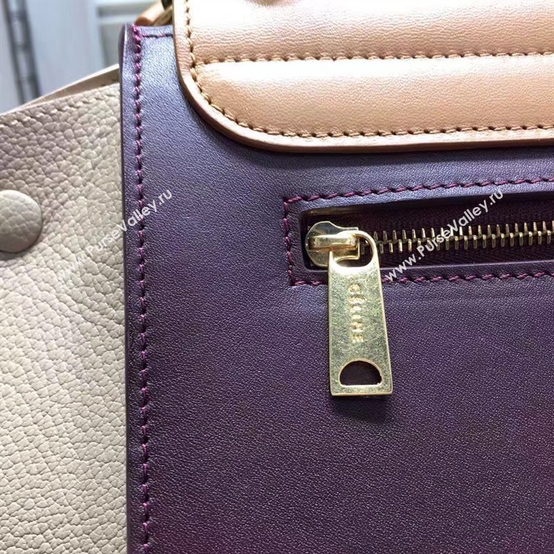 Celine tri-colors tan v light Trapeze gray bag 4505