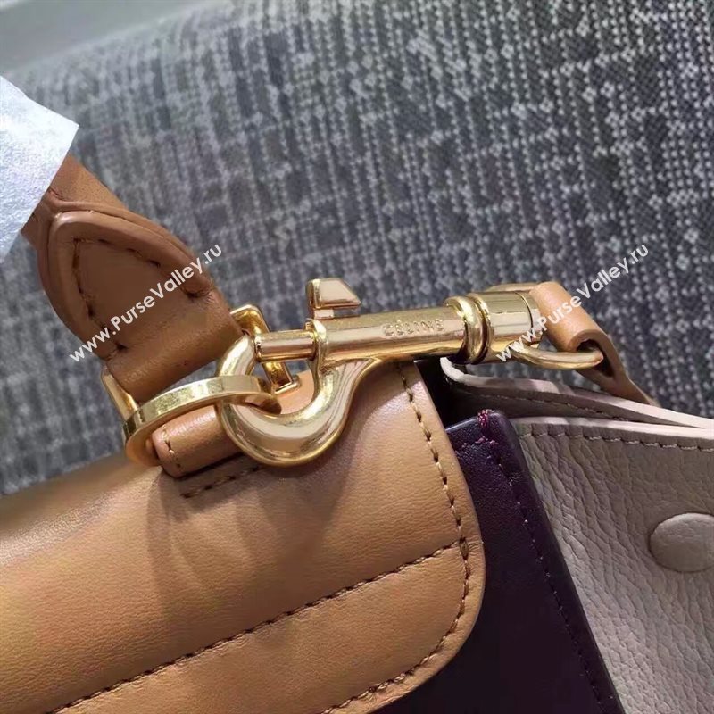 Celine tri-colors tan v light Trapeze gray bag 4505