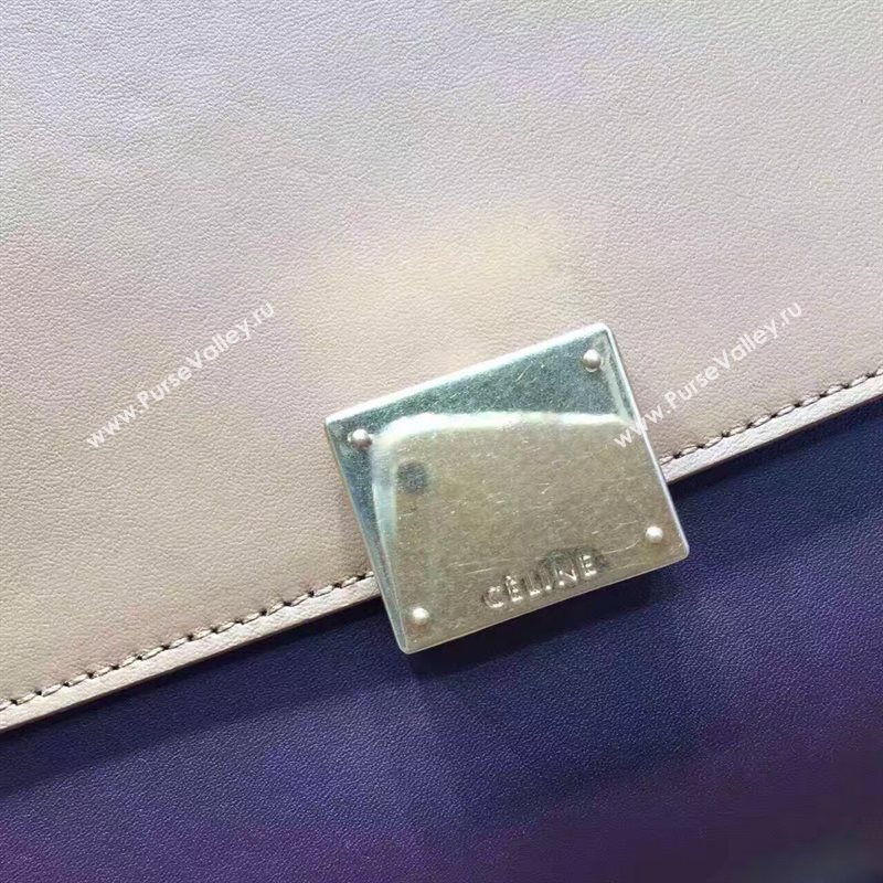 Celine tri-colors tan v light Trapeze gray bag 4505