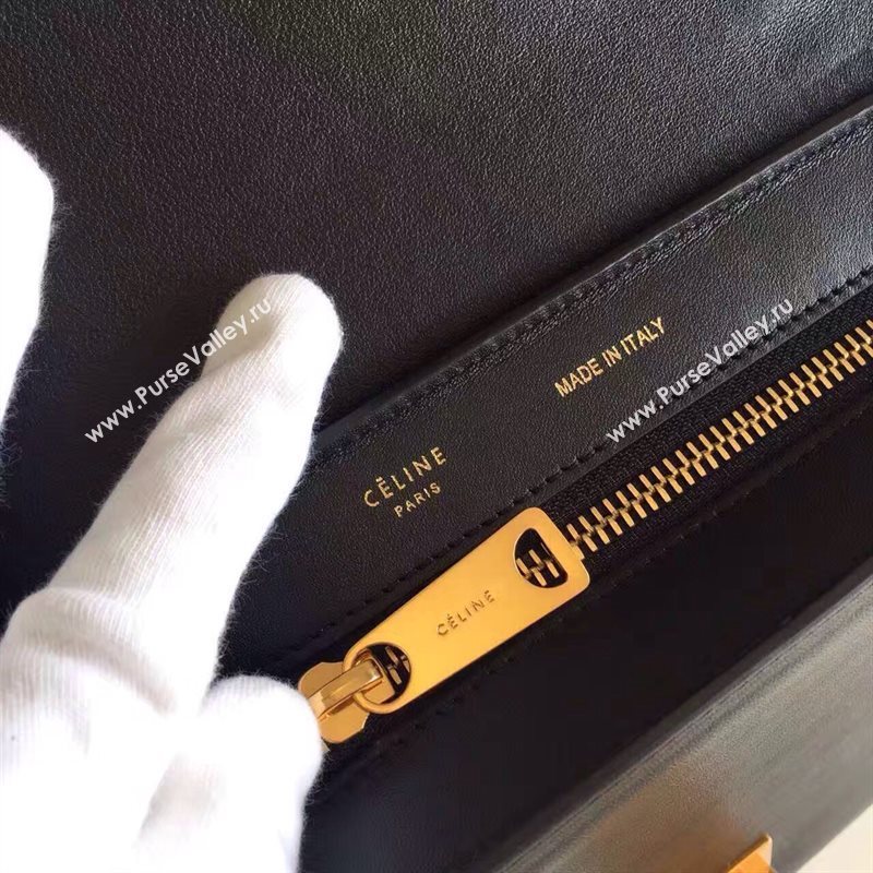 Celine tri-colors blue Trapeze black bag 4506