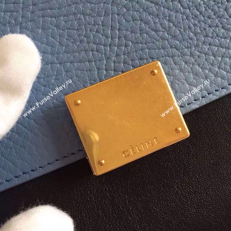 Celine tri-colors blue Trapeze black bag 4506